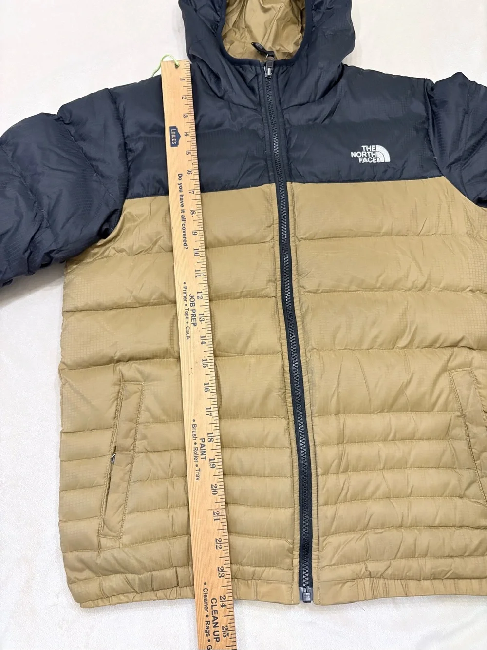 The North Face Men’s Hooded Puffer Jacket - Black & Tan Reversible